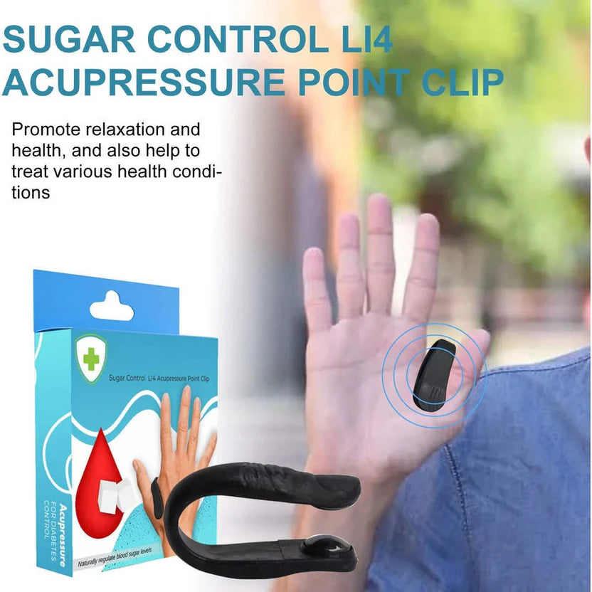“Stay Healthy Naturally – LI4 Sugar Control Acupressure Clips (2 in 1 Pack)”