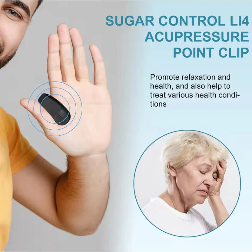 “Stay Healthy Naturally – LI4 Sugar Control Acupressure Clips (2 in 1 Pack)”