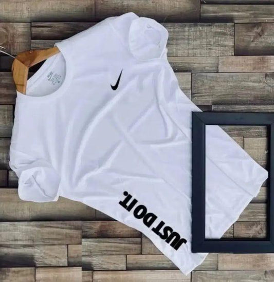 "White Just Do It T-Shirt – Bold Minimalist Tee for Everyday Style | Unisex Comfort Fit" || TRENDZ WORK ||